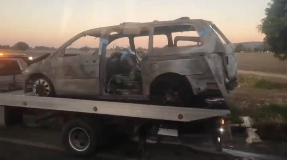 camioneta calcinada