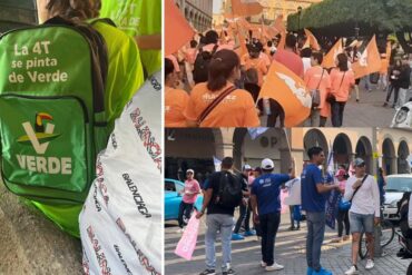 Coinciden PAN, Verde y MC en jardín principal en el último domingo de campañas collage partidos