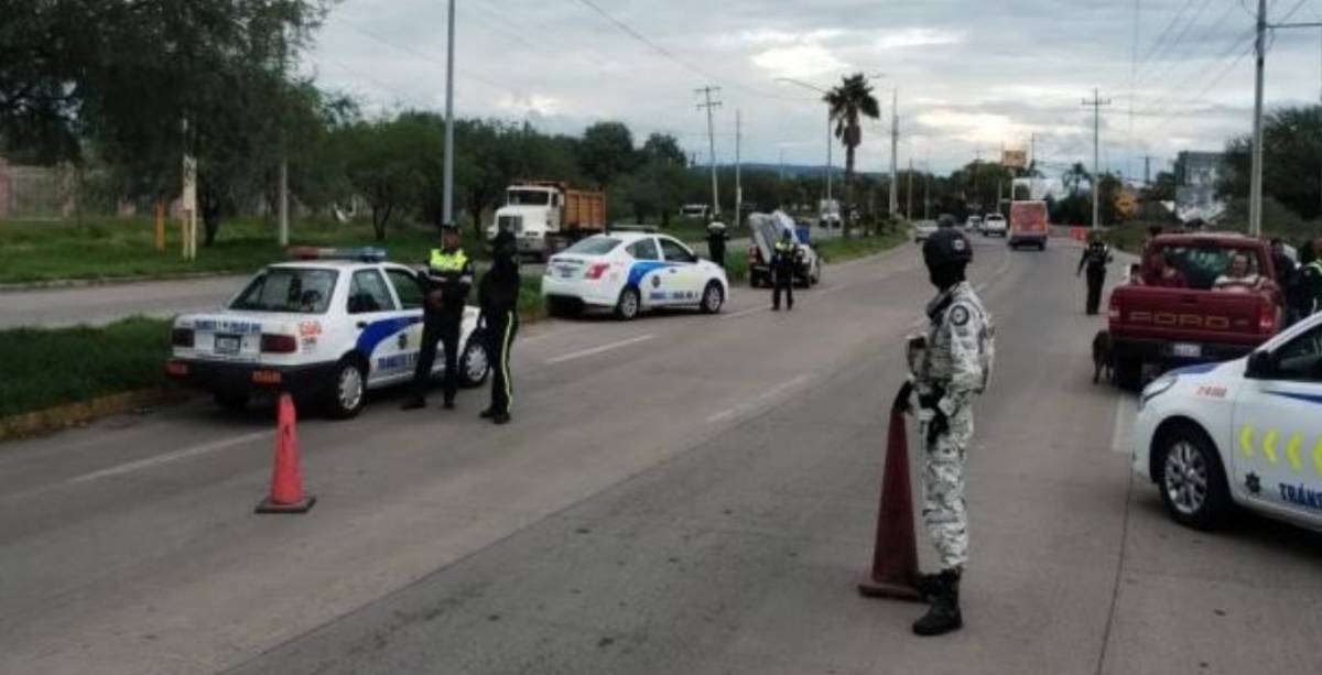 Operativo reten GN Policia Vial Celaya