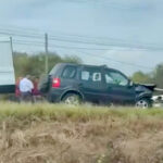 Choque valle mujer taxista