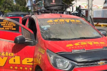 Incendio auto circo