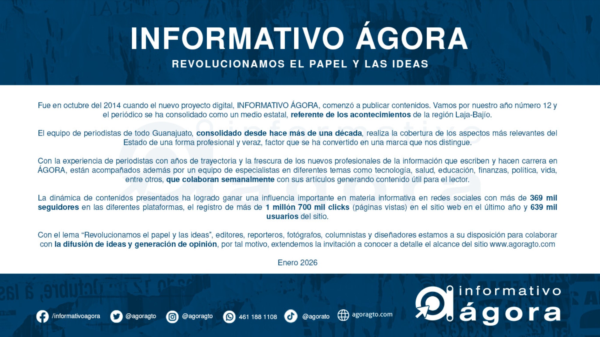 presentacion agora 2026