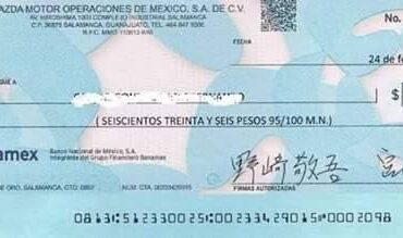 Cheque Mazda